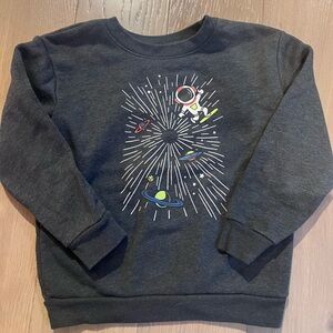 Garanimals Black Kids Space Hoodie with Multicolor Astronaut Graphic